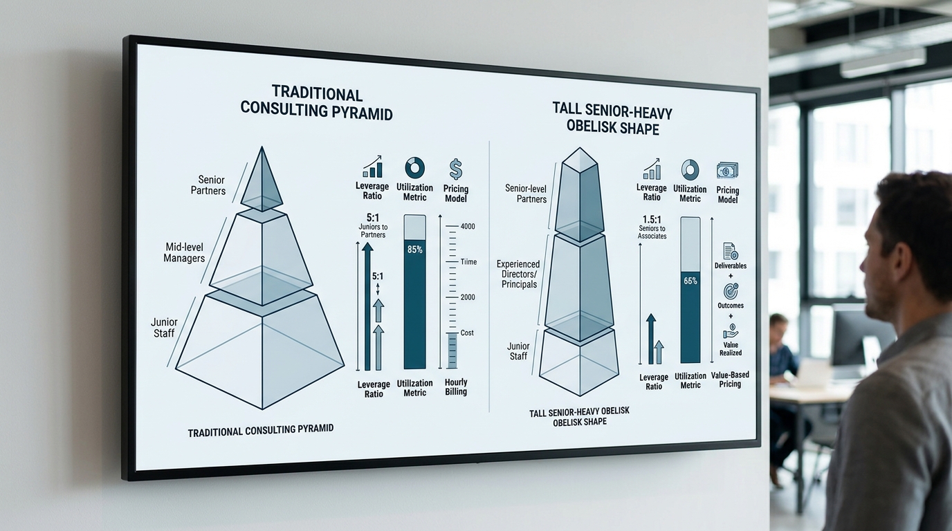 AI-Era Consulting Economics: Pyramid, Utilization and Pricing