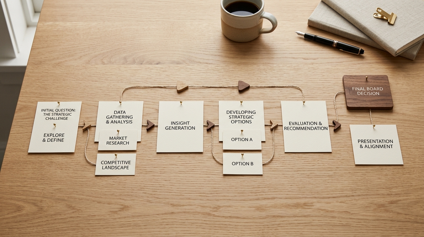 Strategy Consulting Process: Ambiguity to Board Decision